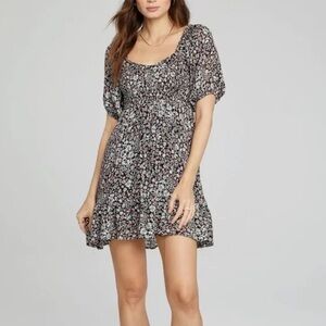 Saltwater Luxe Azza Mini Dress Seventies Daisy Print Size Large